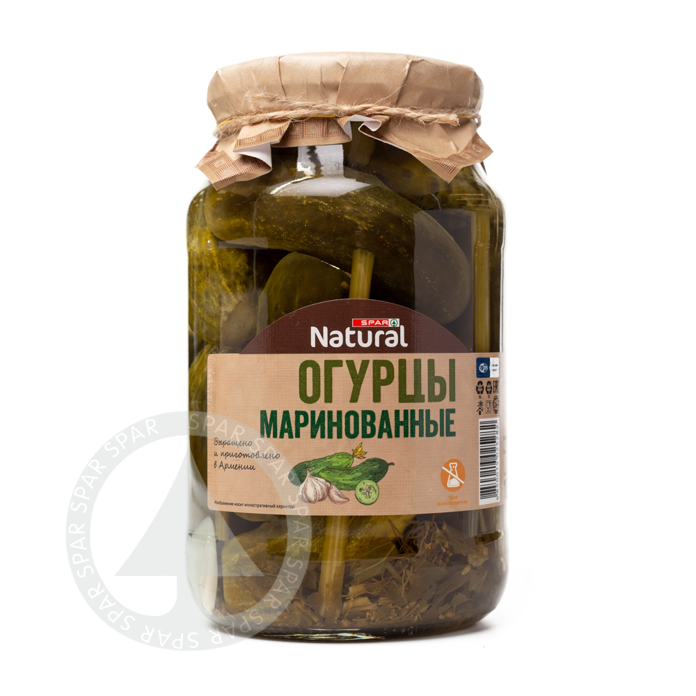 Купить огурцы spar natural маринованные 980г стекло с доставкой на дом в  магазине SPAR