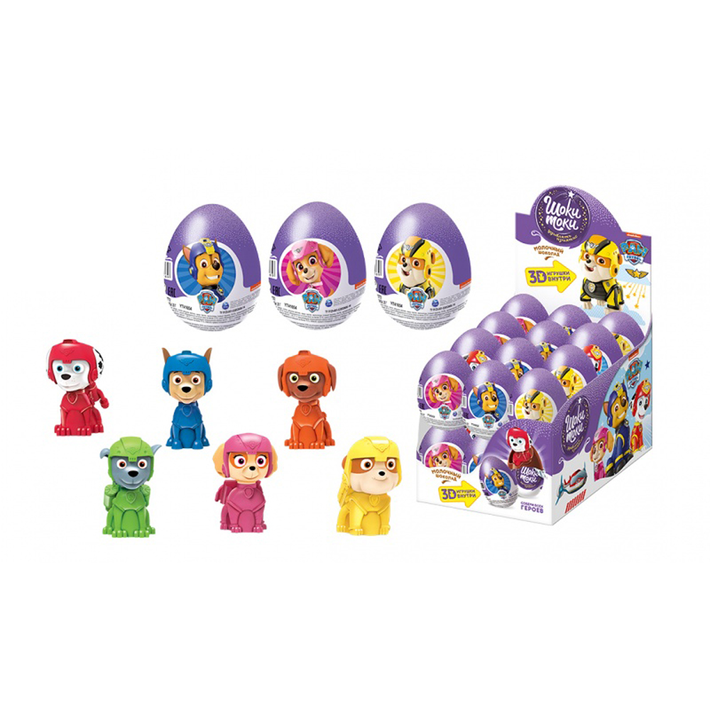 Изображение товара Шоколадное Яйцо Шоки Токи Щенячий Патруль 20г