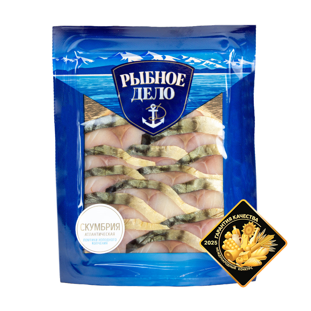 Купить скумбрия рыбное дело ломтики холодного копчения 100г с доставкой ...