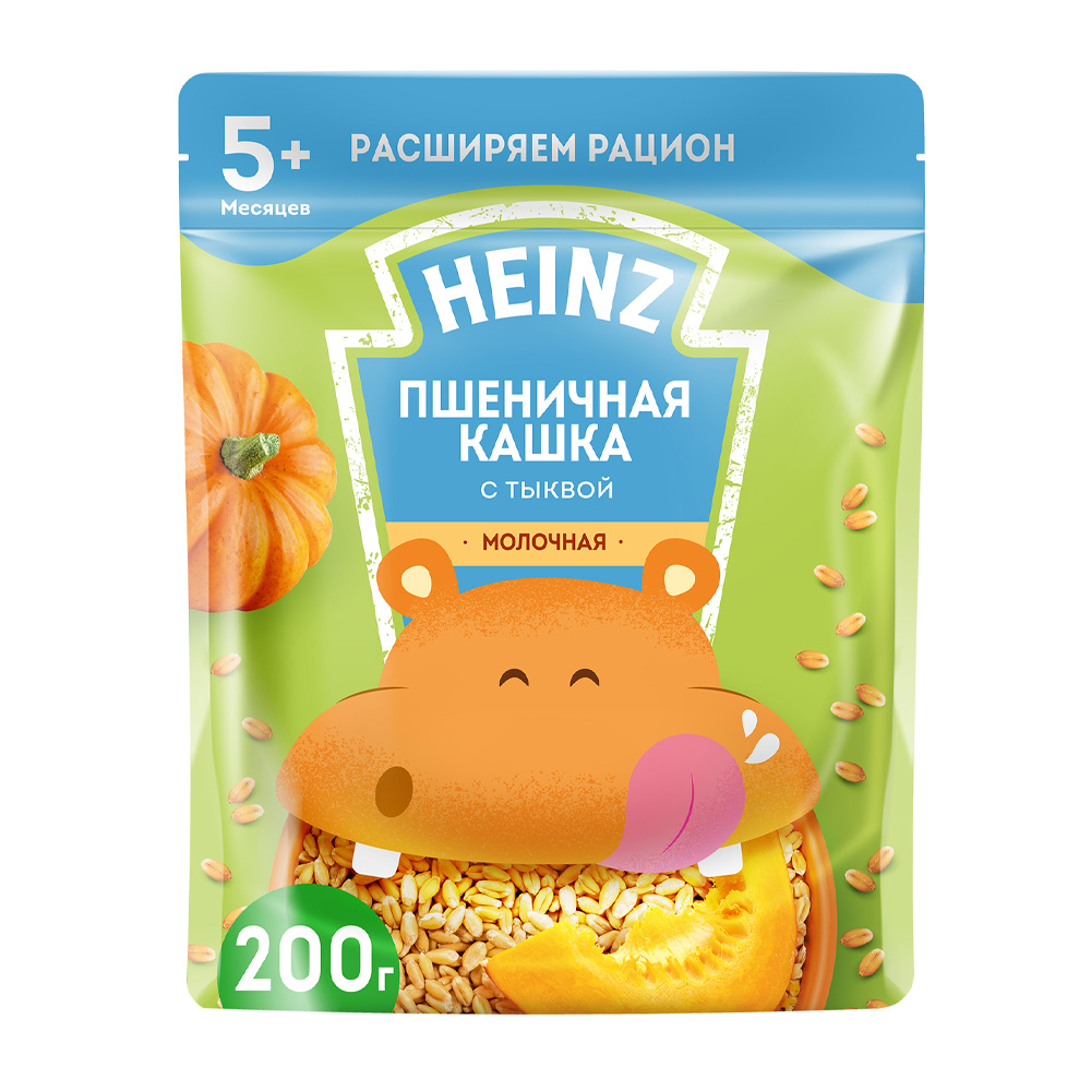 Купить каша heinz молочная пшеничная с тыквой 200г пауч с доставкой на ...