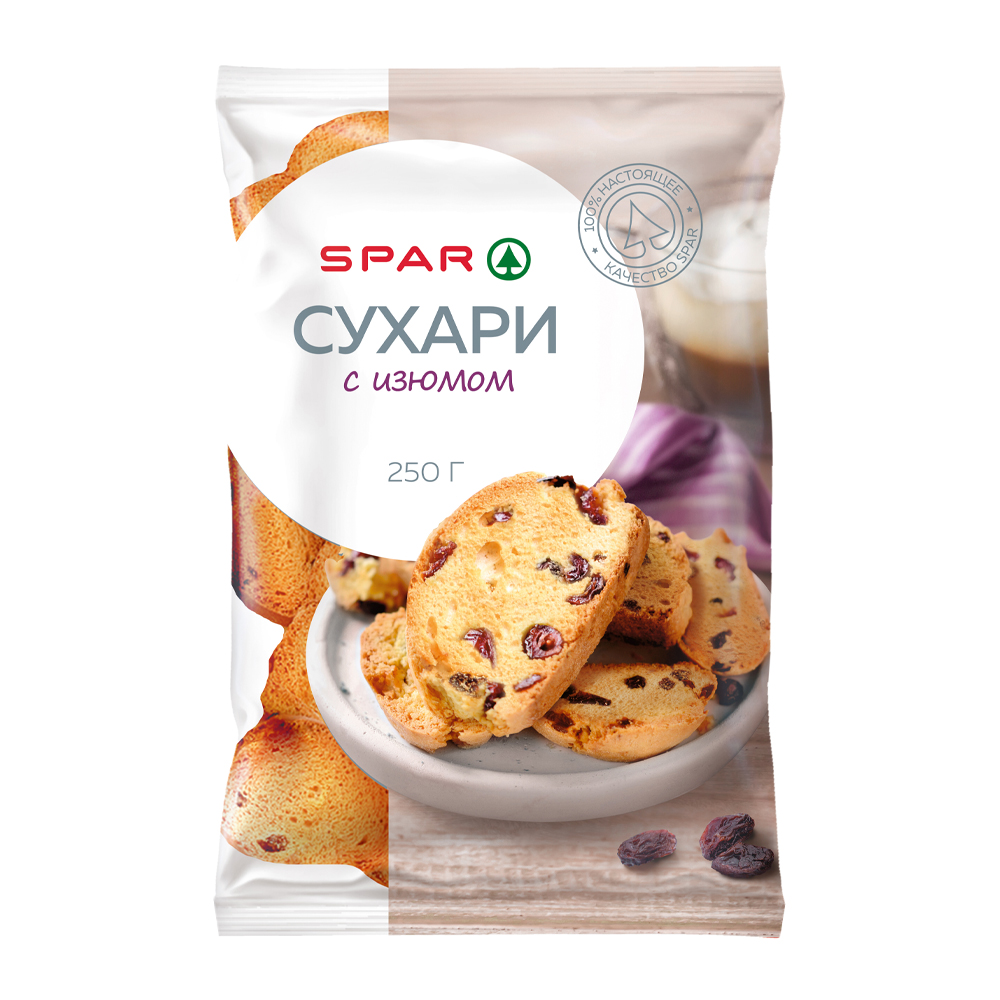 Купить сухари spar с изюмом 250г с доставкой на дом в магазине SPAR