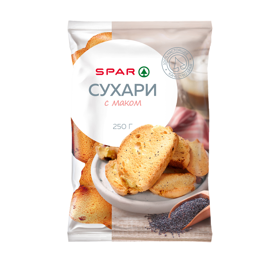 Купить сухари spar с маком 250г с доставкой на дом в магазине SPAR