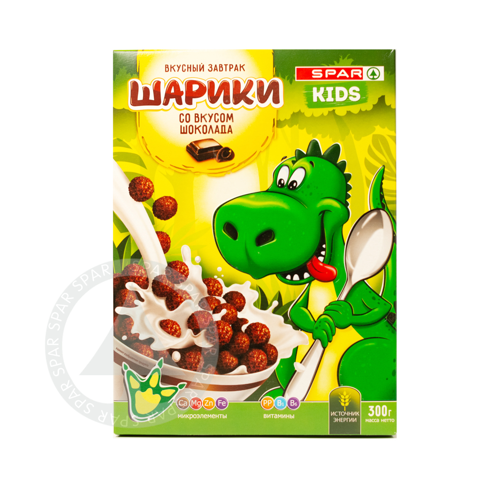 Купить шарики spar kids со вкусом шоколада 300г с доставкой на дом в  магазине SPAR