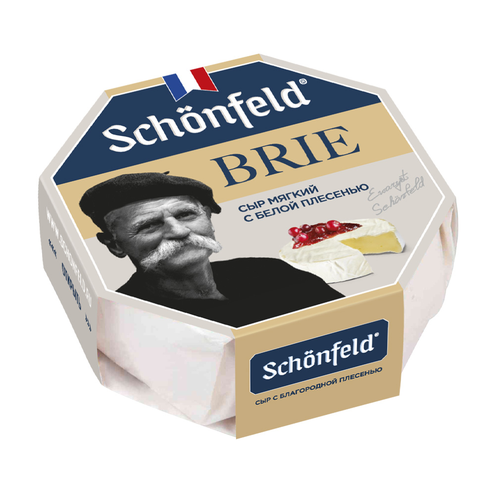 Купить сыр мягкий с белой плесенью brie 60% 125г с доставкой на дом в ...