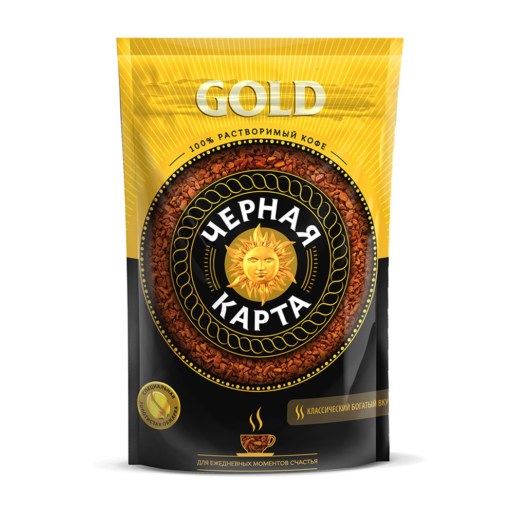 Изображение товара Черная Карта Gold растворимый кофе 150 г