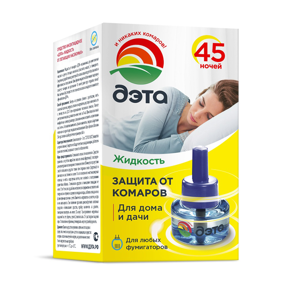 Изображение товара Жидкость Дэта Защита от Комаров 45 ночей 30мл без запаха
