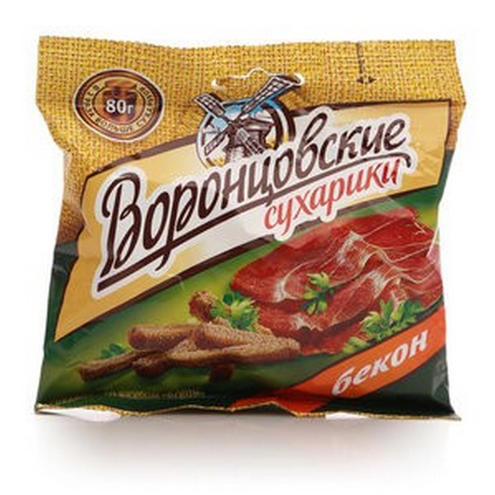 Изображение товара Сухарики Воронцовские Бекон 80г