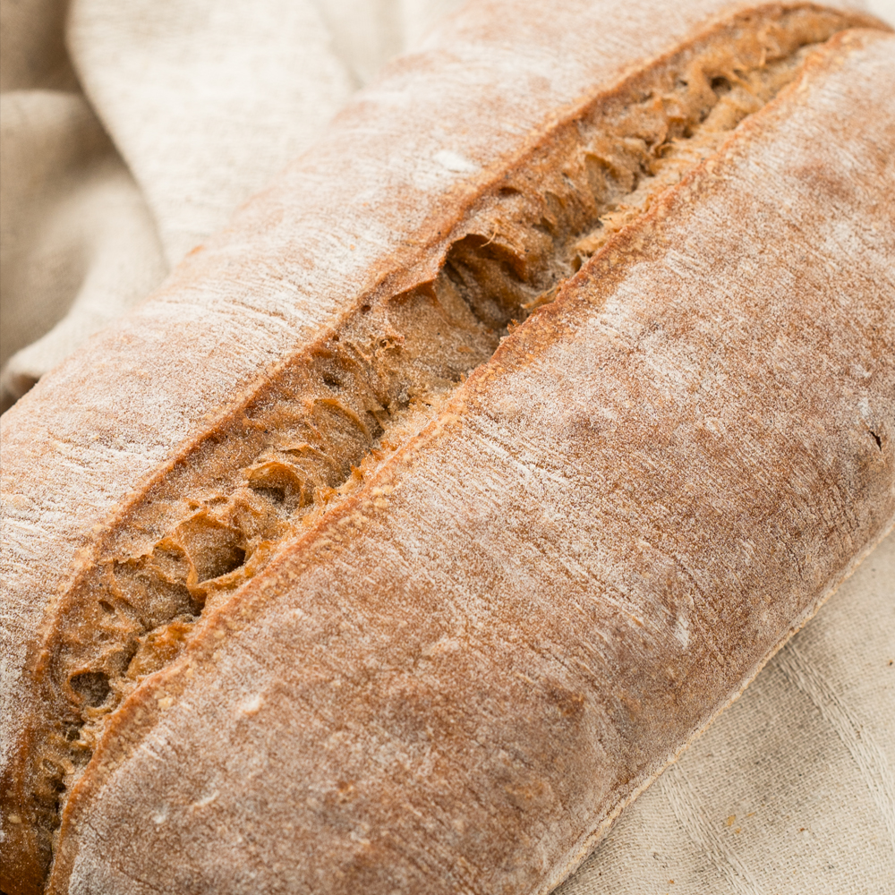 Изображение товара Чиабатта Темная 230г — ароматная итальянская хлебная выпечка