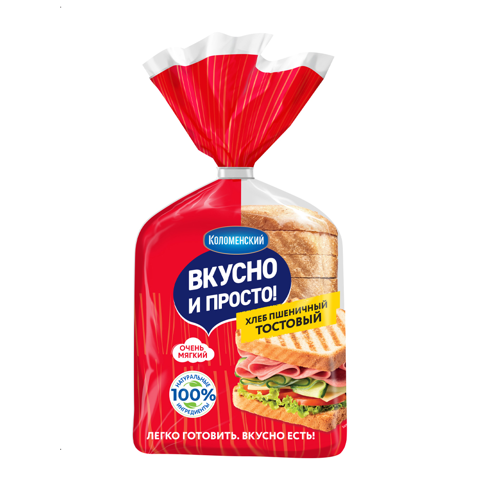 Изображение товара Хлеб Тостовый Пшеничный в Нарезке 320г Изображение товара Хлеб Тостовый Пшеничный в Нарезке 320г