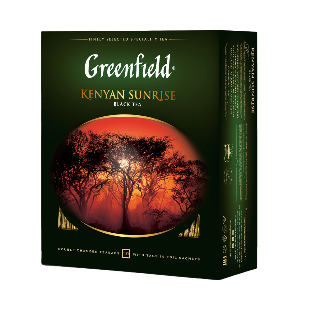 Изображение товара Чай Черный Greenfield Kenyan Sunrise 100 Пакетиков