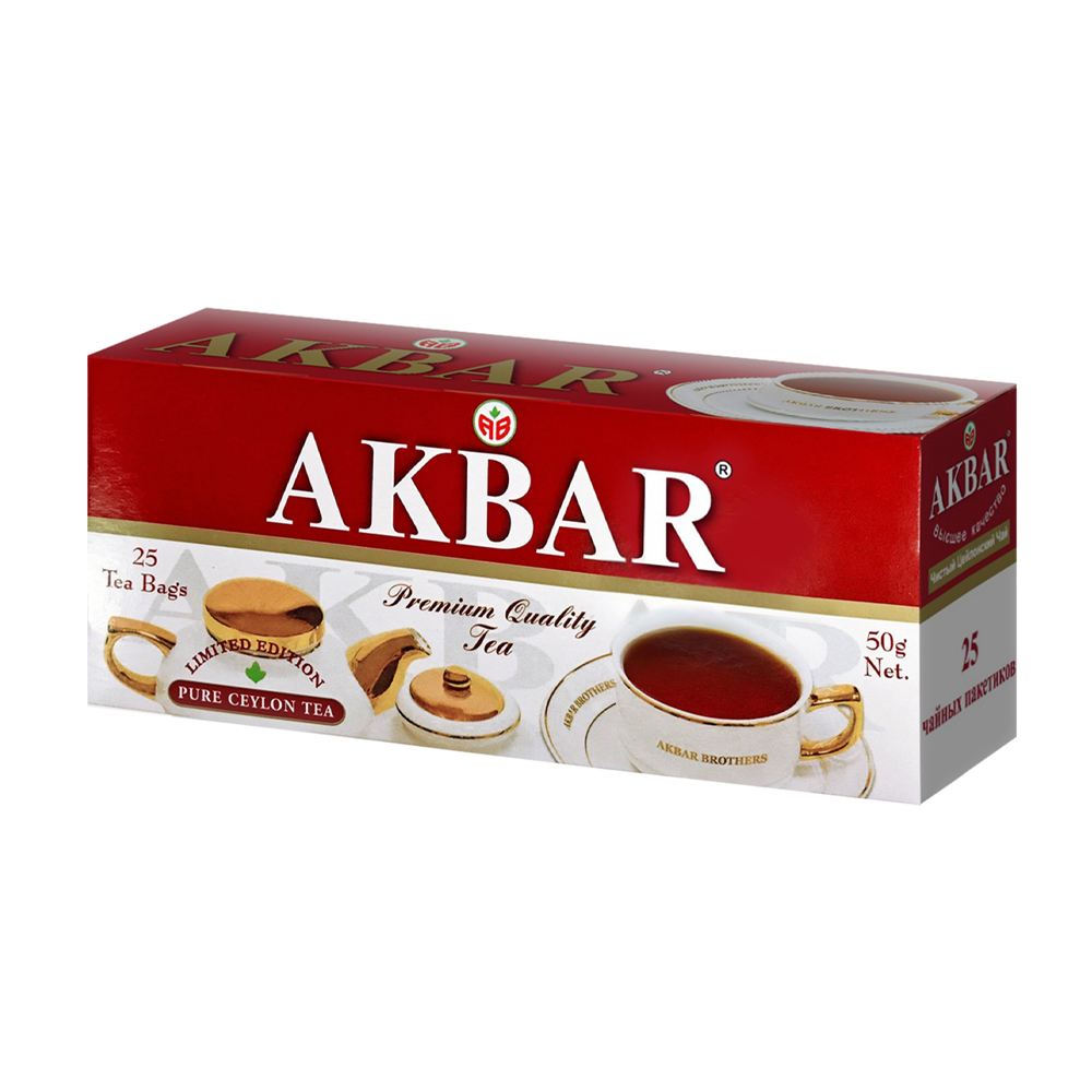 Купить чай черный akbar limited edition 25 пакетиков с доставкой на дом в  магазине SPAR