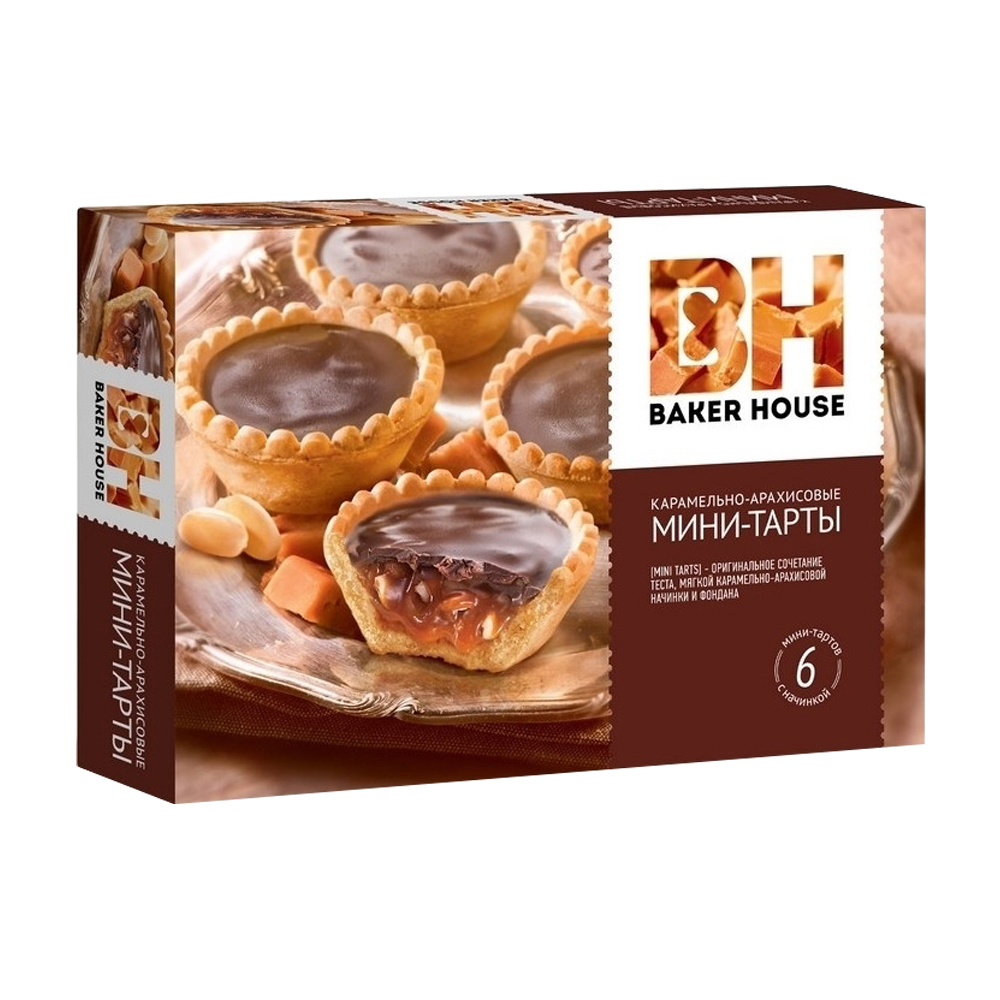 Изображение товара Мини-Тарты Baker House Карамельно-Арахисовые 240г