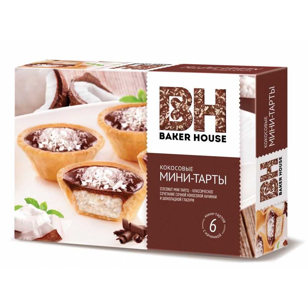 Изображение товара Мини-Тарты Baker House Шоколадно-Кокосовые 240г
