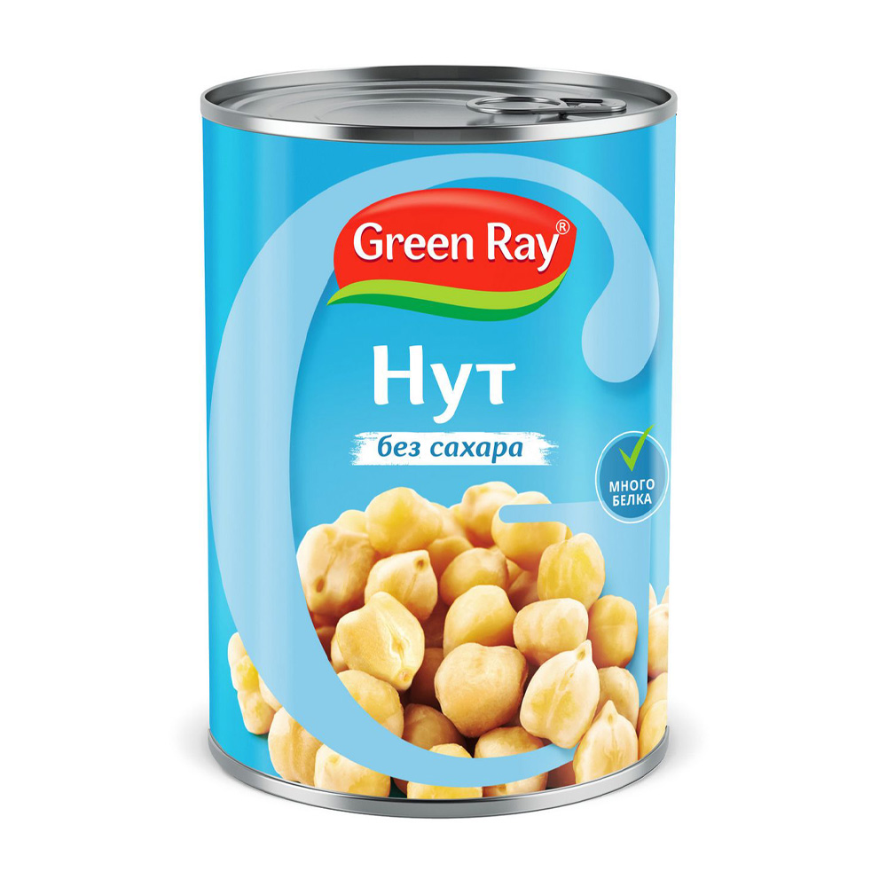 Изображение товара Нут Green Ray Натуральный 425мл ж/б