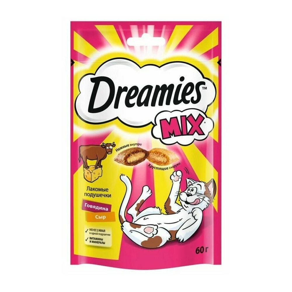 Изображение товара Лакомство для Кошек Dreamies Mix Говядина Сыр 60г