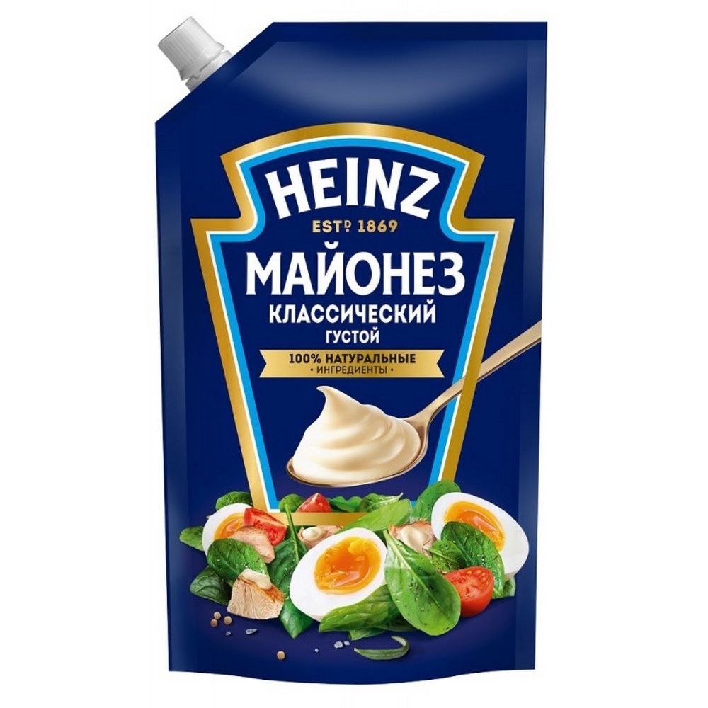 Купить майонез heinz классический 67% 350г дой-пак с доставкой на дом в ...