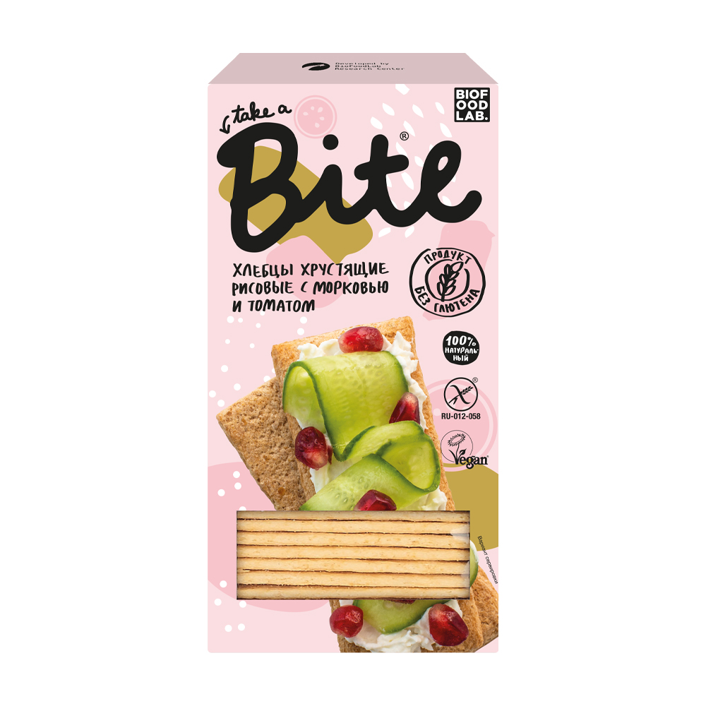 Изображение товара Хлебцы Bite Рисовые с Морковью и Томатом 150г