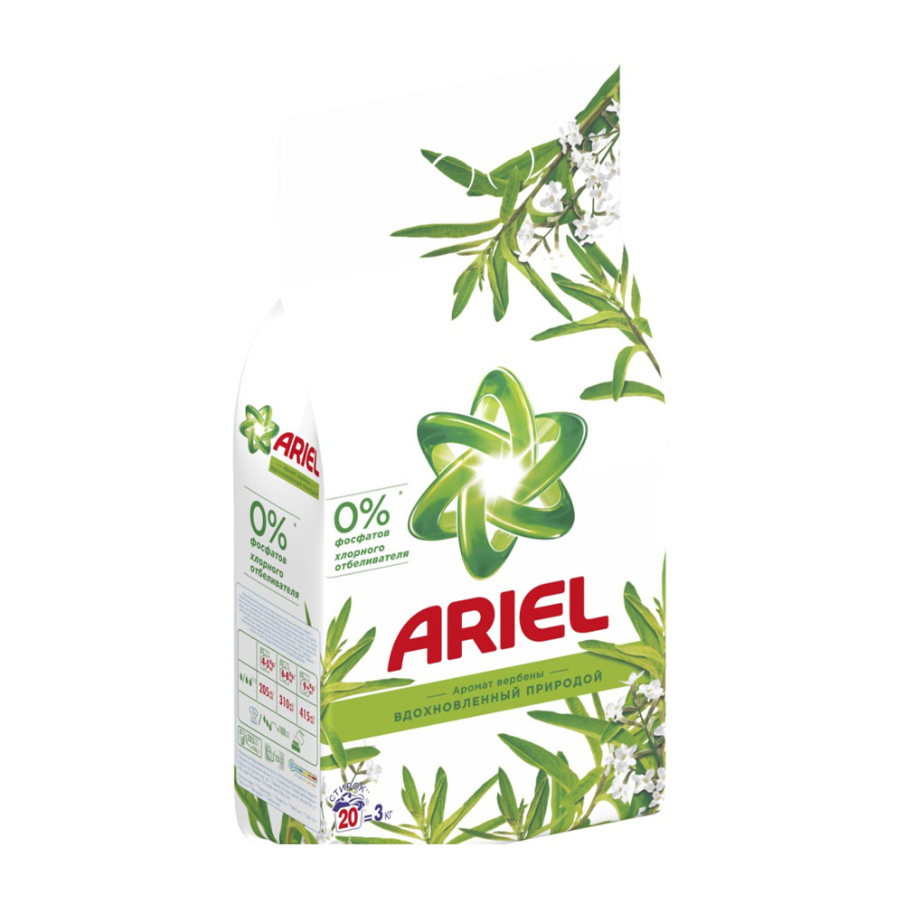 Изображение товара Стиральный Порошок Ariel Аромат Вербены Автомат 3кг
