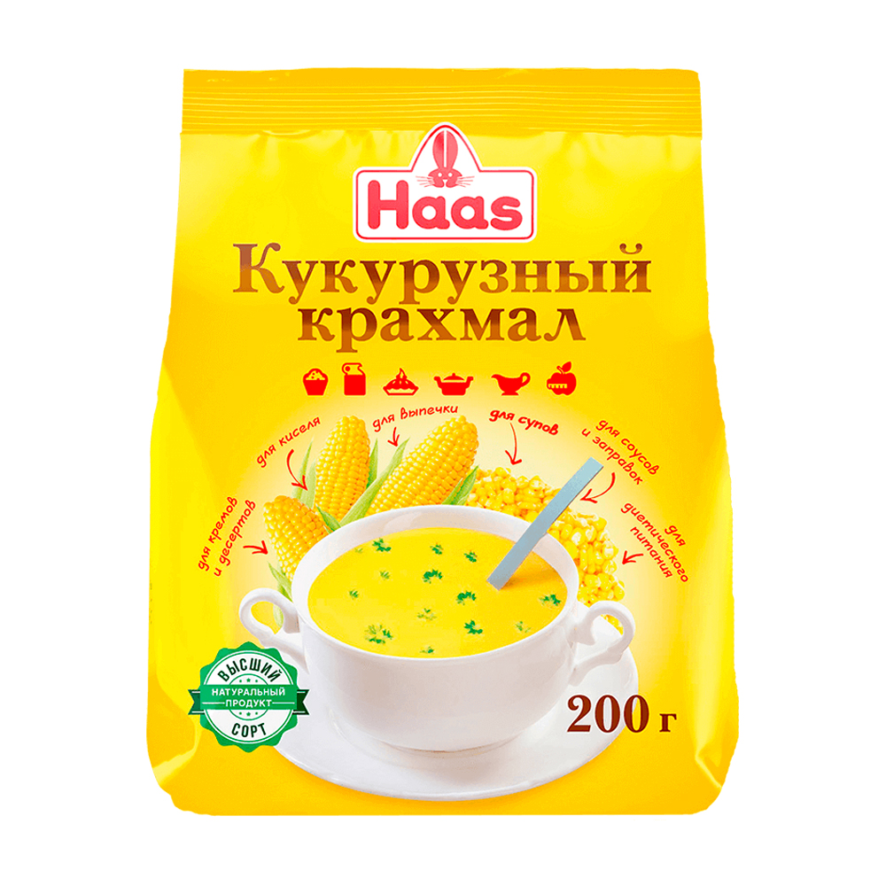 Купить крахмал кукурузный haas 200г с доставкой на дом в магазине SPAR