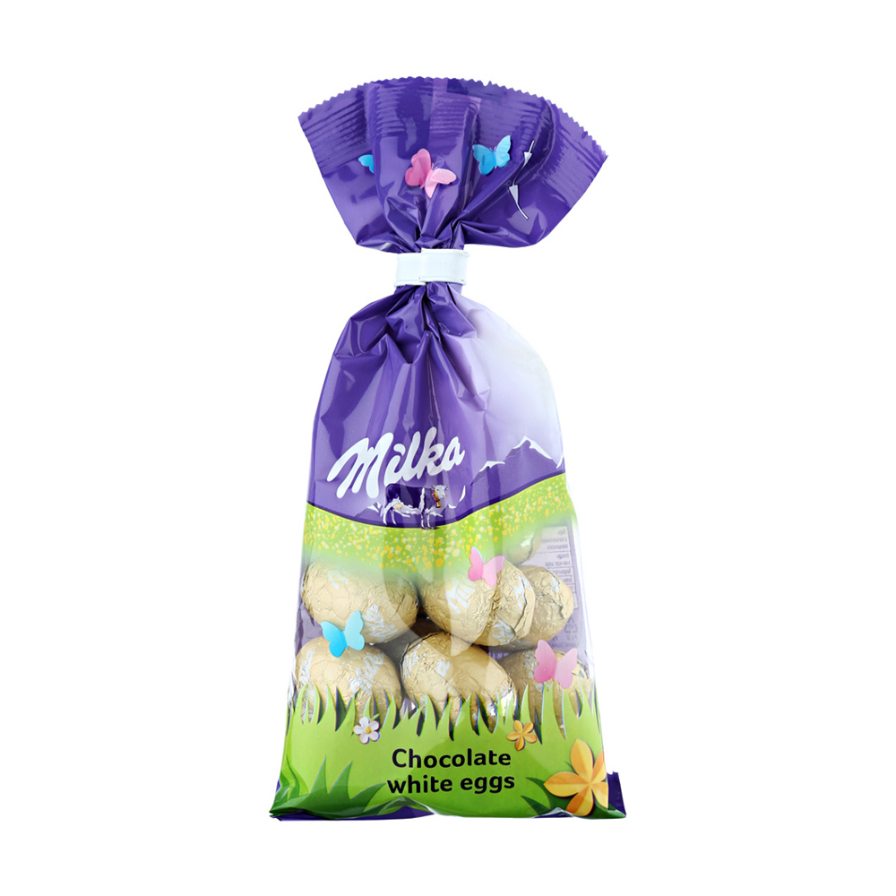 Купить шоколад фигурный milka mini eggs в белом шоколаде 100г с ...
