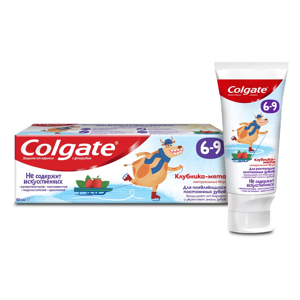 Изображение товара Паста Зубная Colgate для Детей 6-9 Лет Клубника и Мята 60мл
