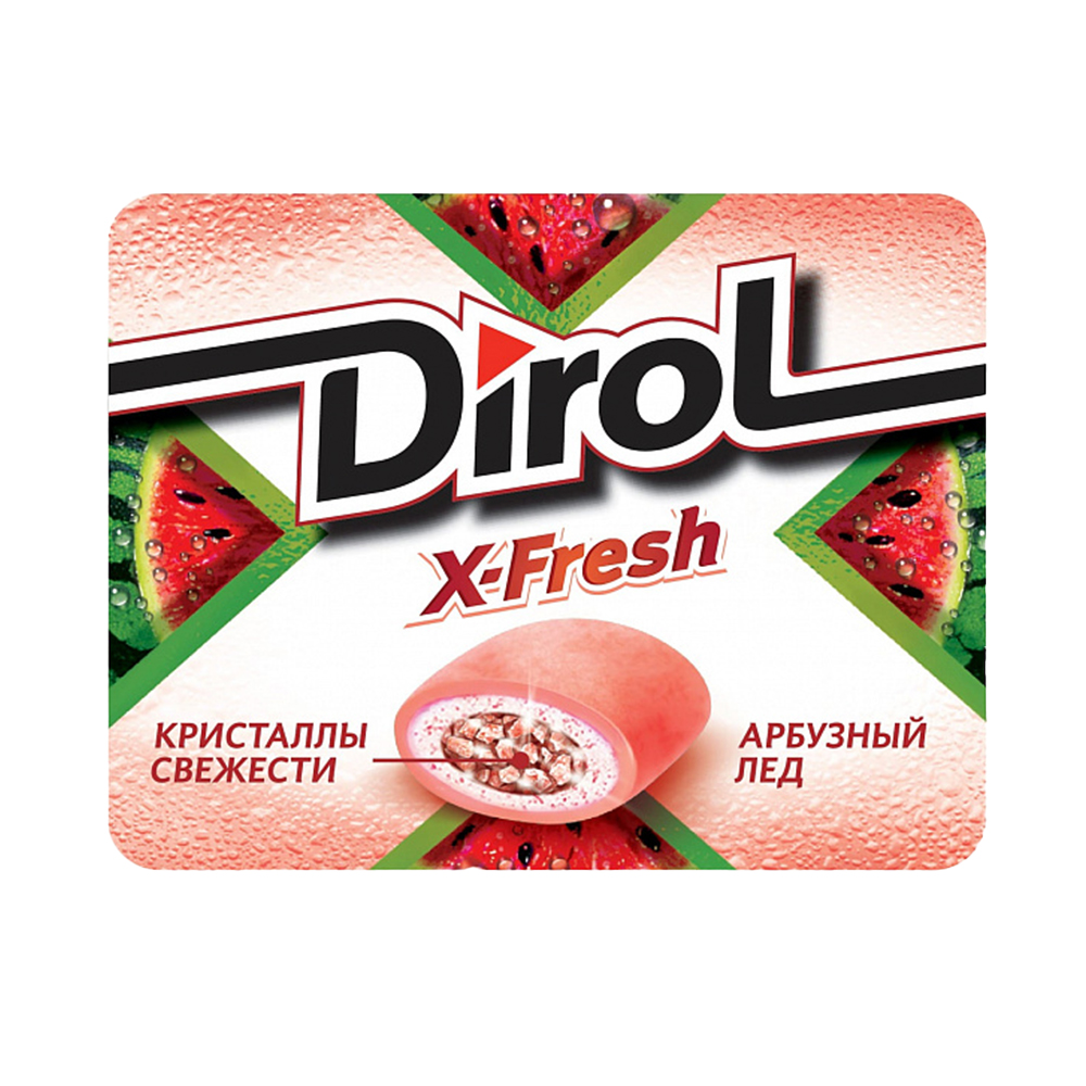 Купить жевательная резинка dirol x-fresh арбузный лед 16г с доставкой ...