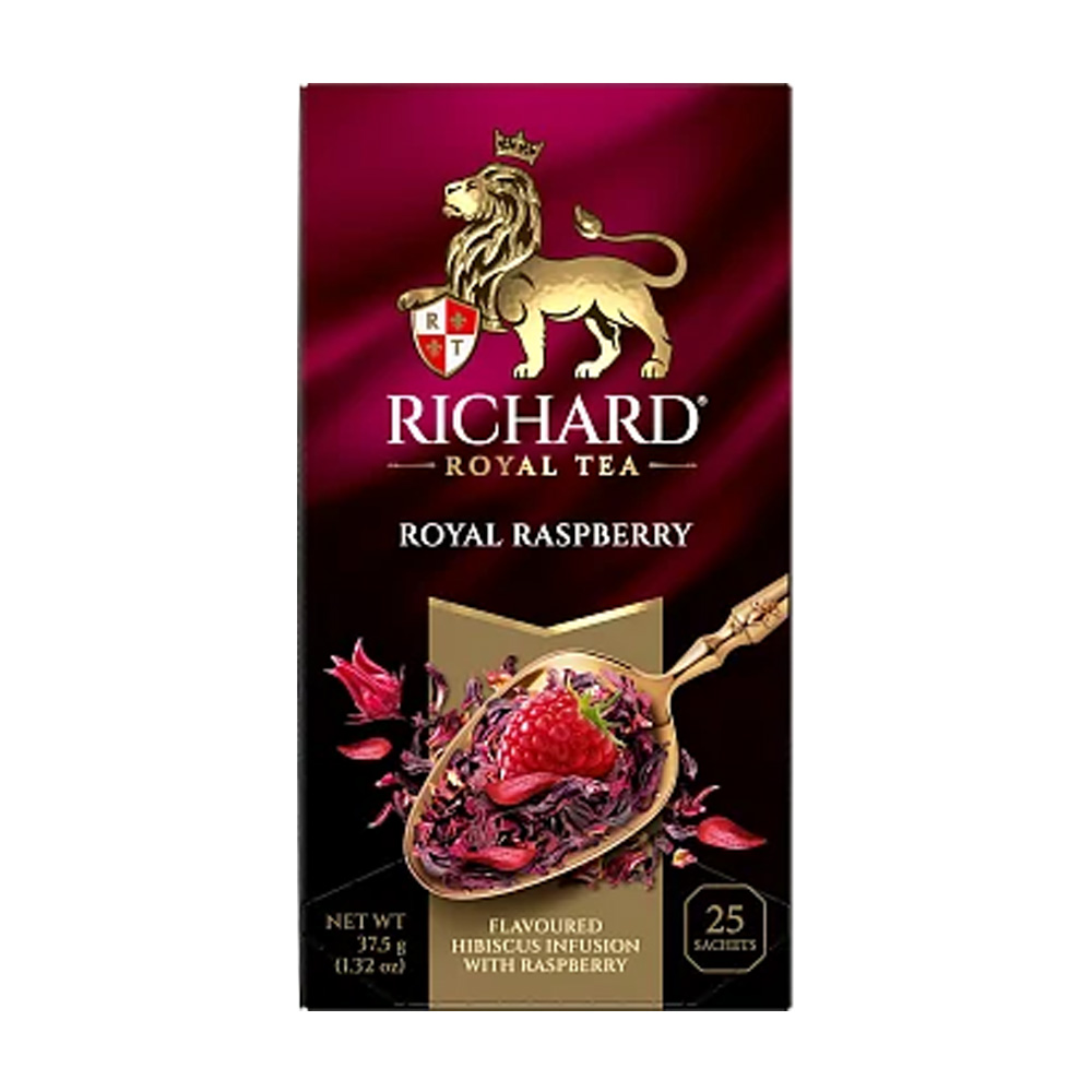 Купить чай richard royal raspberry каркаде 25 пакетиков с доставкой на дом  в магазине SPAR