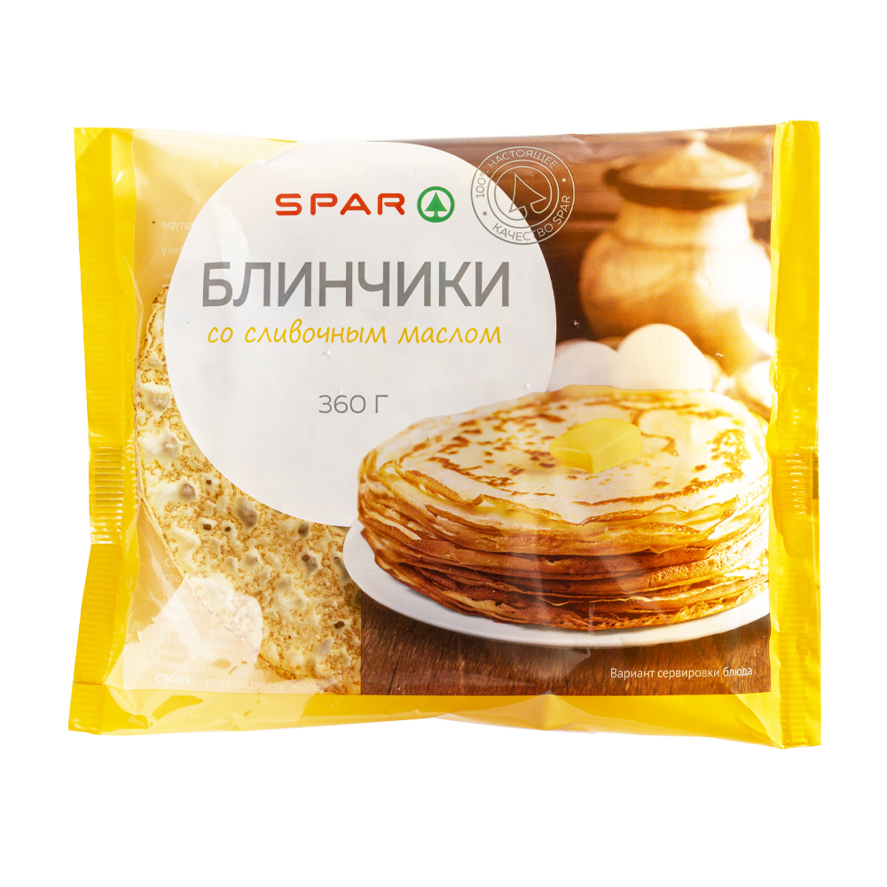 Купить блинчики spar без начинки 360г с доставкой на дом в магазине SPAR