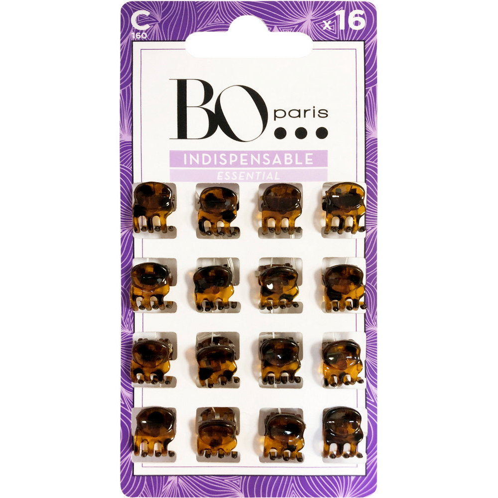 Изображение товара Крабики для Волос Bo Paris Мини Коричневые 16шт