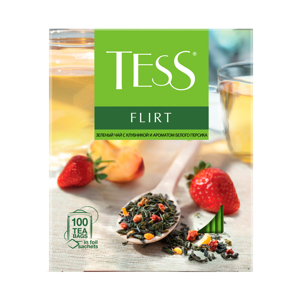 Изображение товара Чай Зеленый Tess Flirt 100 Пакетиков с/я