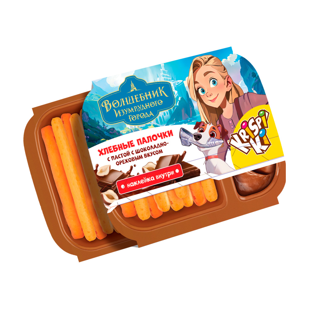 Изображение товара Хлебные Палочки Krispiki с Шоколадно-Ореховой Пастой 35г