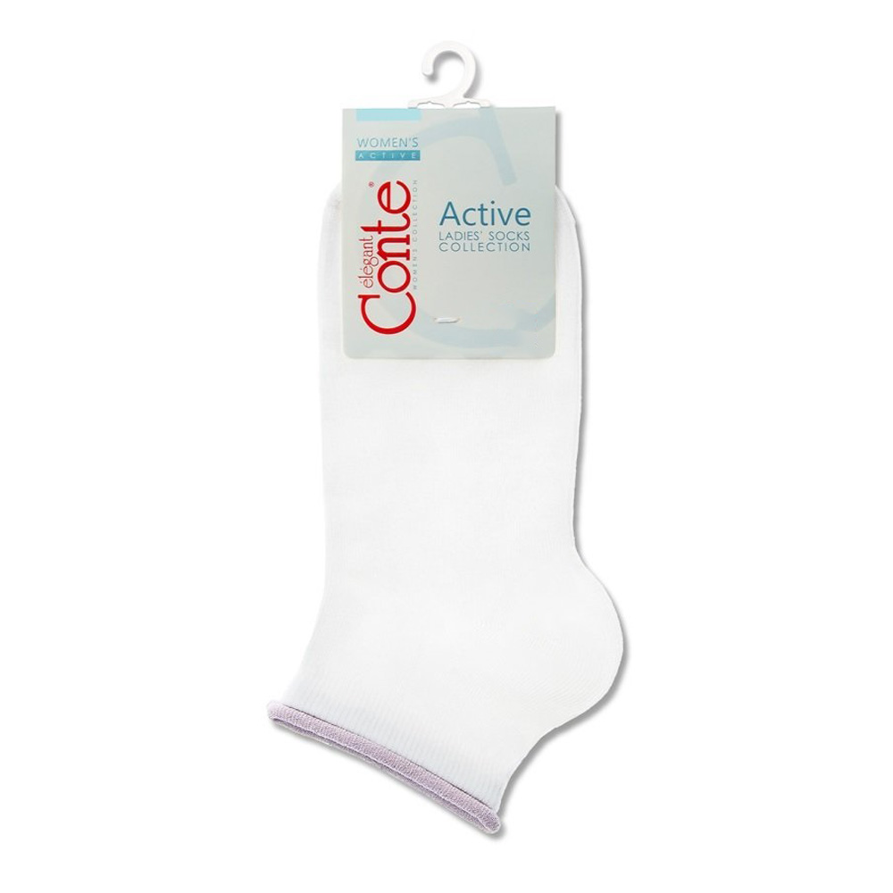 Изображение товара Носки Женские Conte Active Бело-Сиреневые р.25