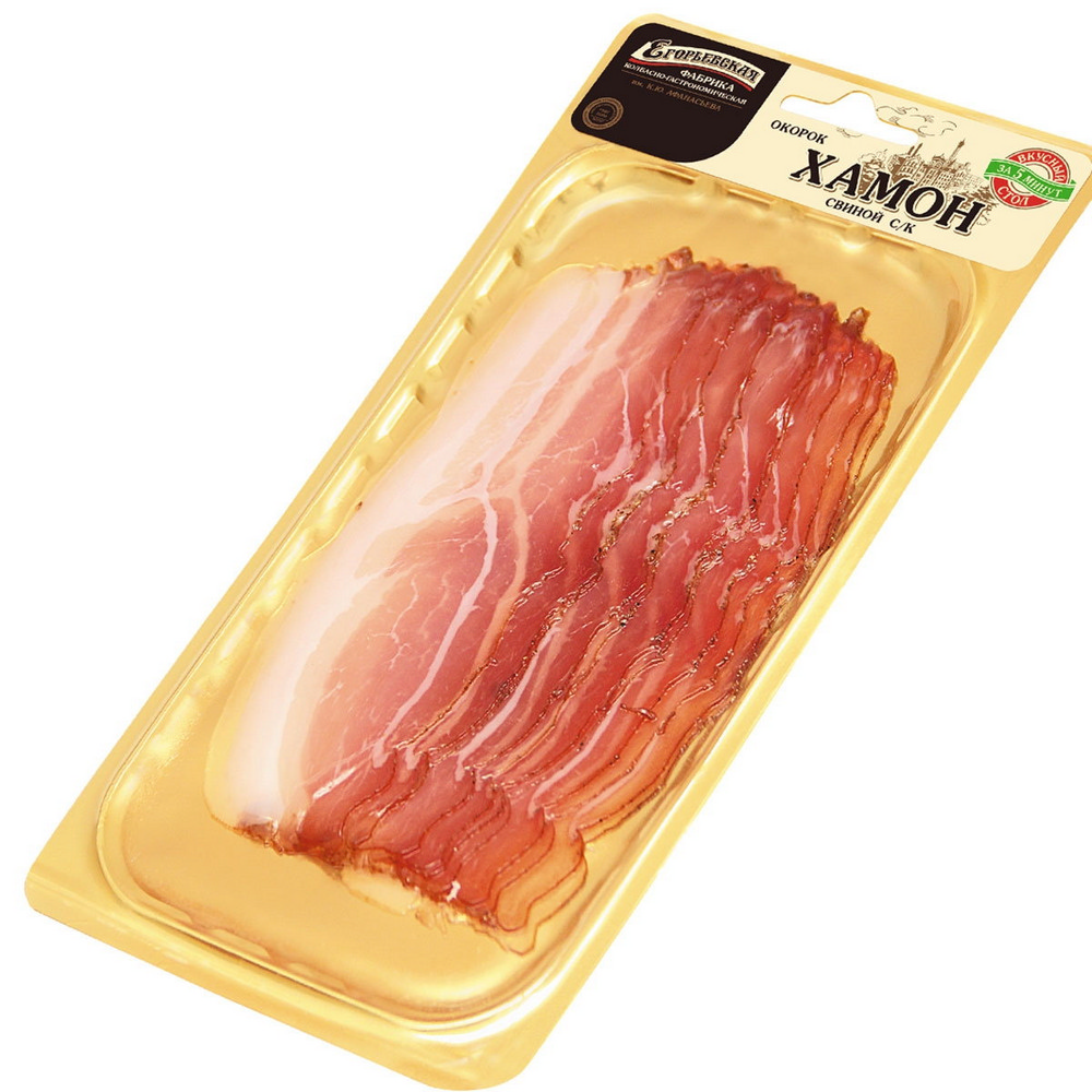 Изображение товара Окорок сырокопченый ЕГОРЬЕВСКАЯ ФАБРИКА 55г — качественный деликатес