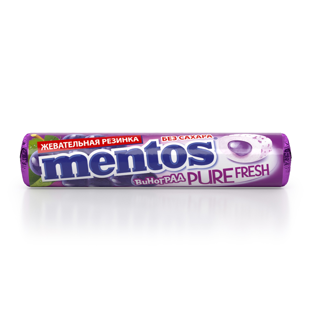 Изображение товара Жевательная Резинка Mentos Pure Fresh Виноград 15,5г