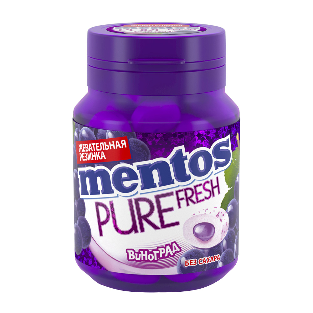 Изображение товара MENTOS Жевательная резинка Виноград 54 г