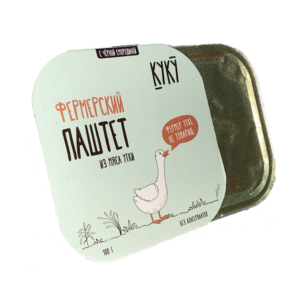 Изображение товара Паштет из Мяса Утки Куку Сливочный с Черной Смородиной 100г