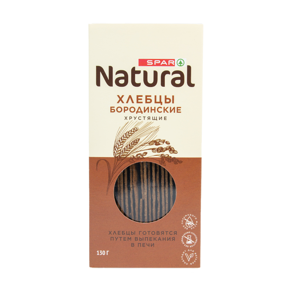 Купить хлебцы spar natural бородинские 130г с доставкой на дом в магазине  SPAR