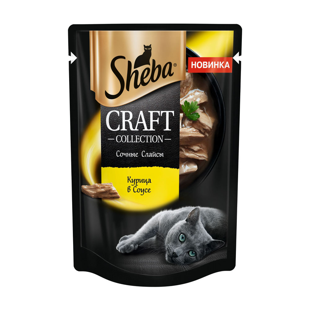 Изображение товара Корм Влажный для Кошек Sheba Craft Курица в Соусе 75г