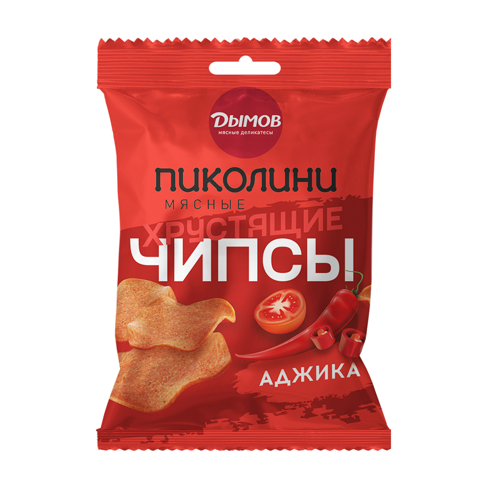 Купить мясные чипсы со вкусом аджики дымов 25г с доставкой на дом в  магазине SPAR