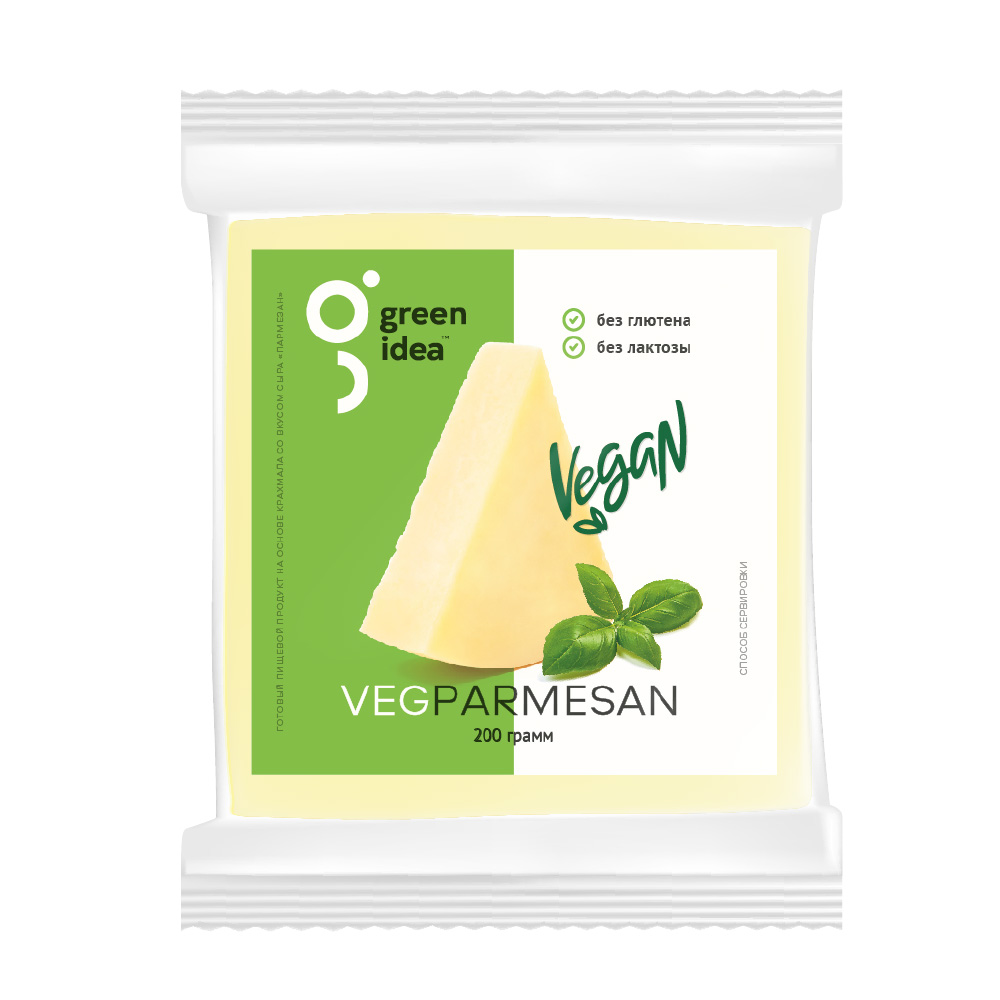 Изображение товара Green Idea Vegan Пармезан 200 г — растительный сыр для пасты и пиццы