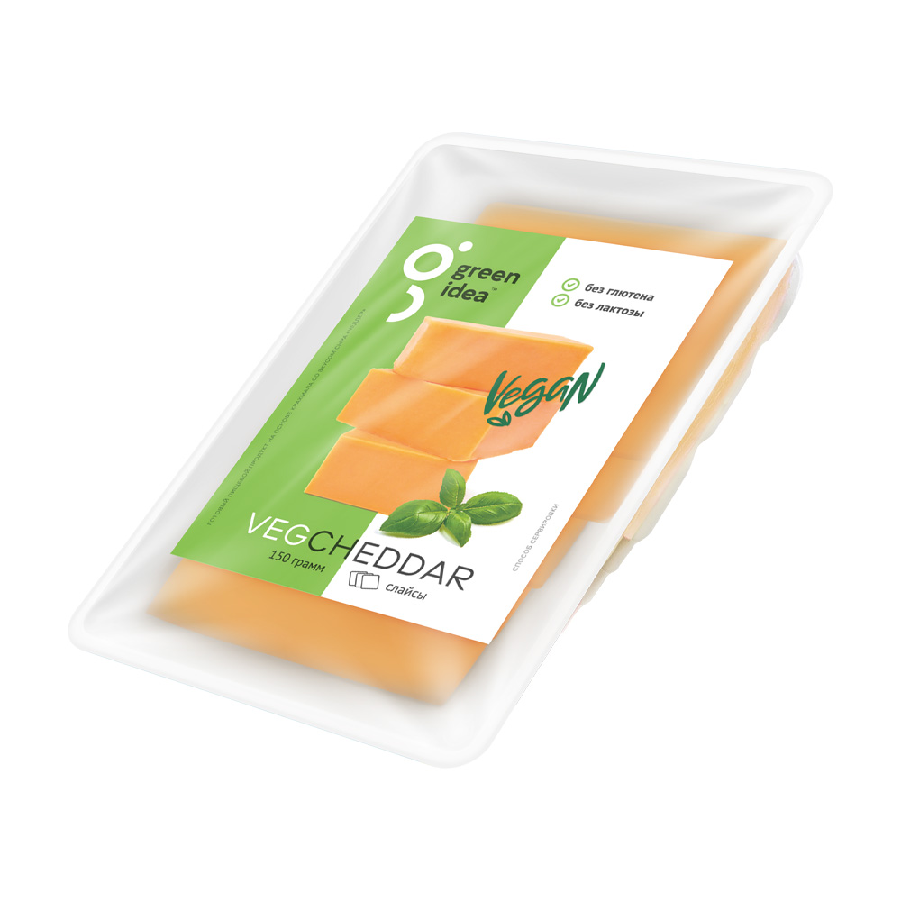Изображение товара Сыр Растительный Green Idea Vegan Чеддар Нарезка 150г