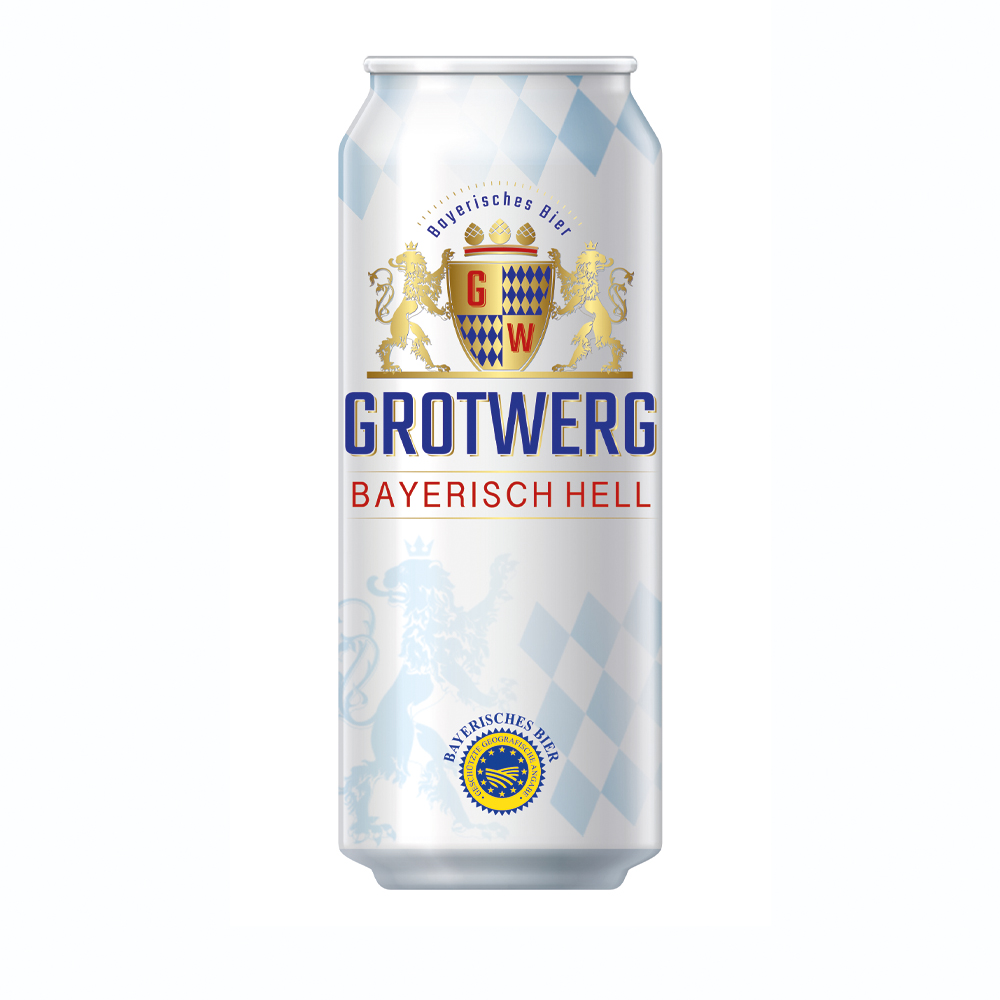 Купить пиво grotwerg bayrisch hell 4,7% 0,5л ж/б с доставкой на дом в ...