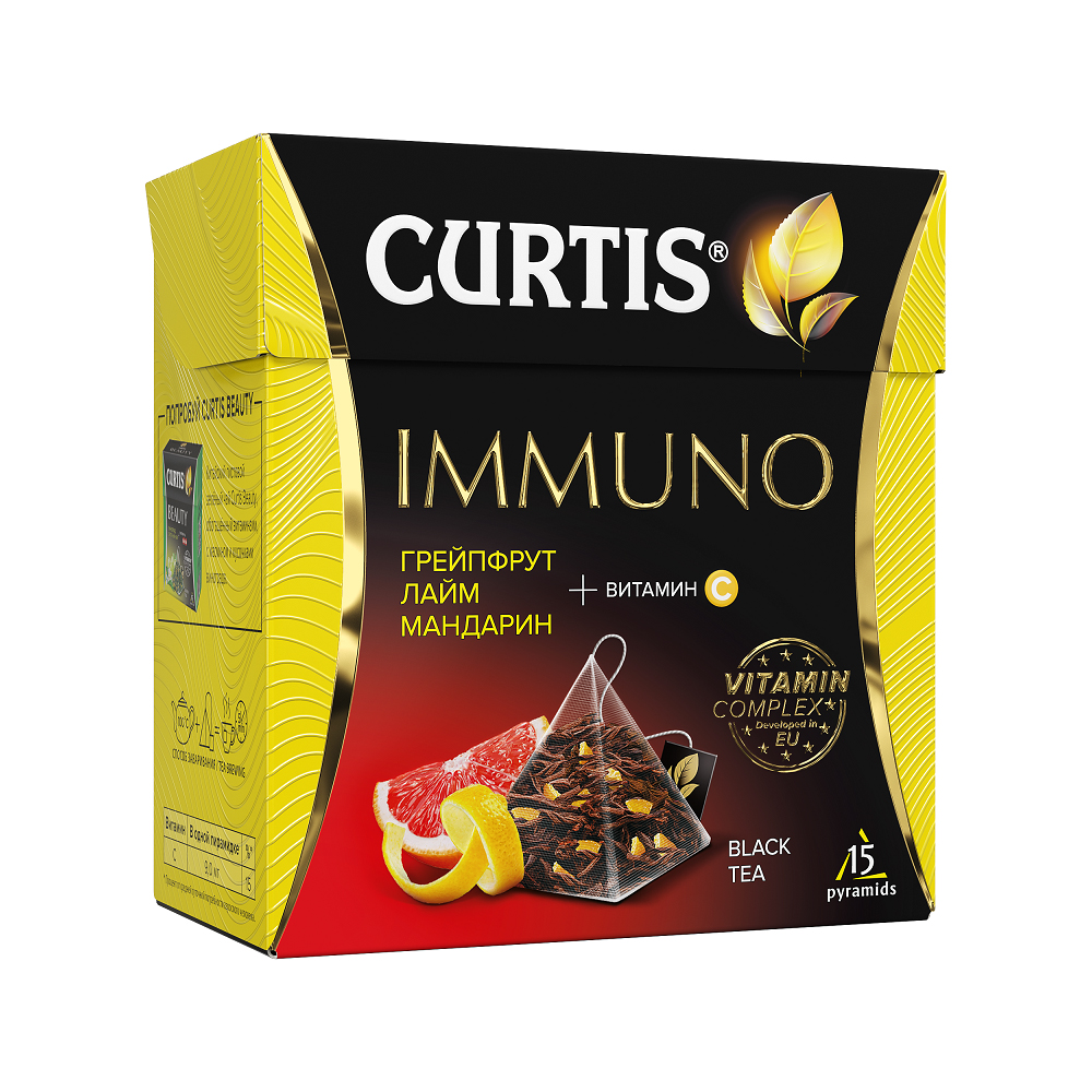 Пак 15. Чай Кертис иммуно. Чай Curtis Immuno Tea. Чай Кертис иммуно чай черн.аром. 15пирам*1,7гр. Чай Curtis Immuno Beauty Tea 20п.