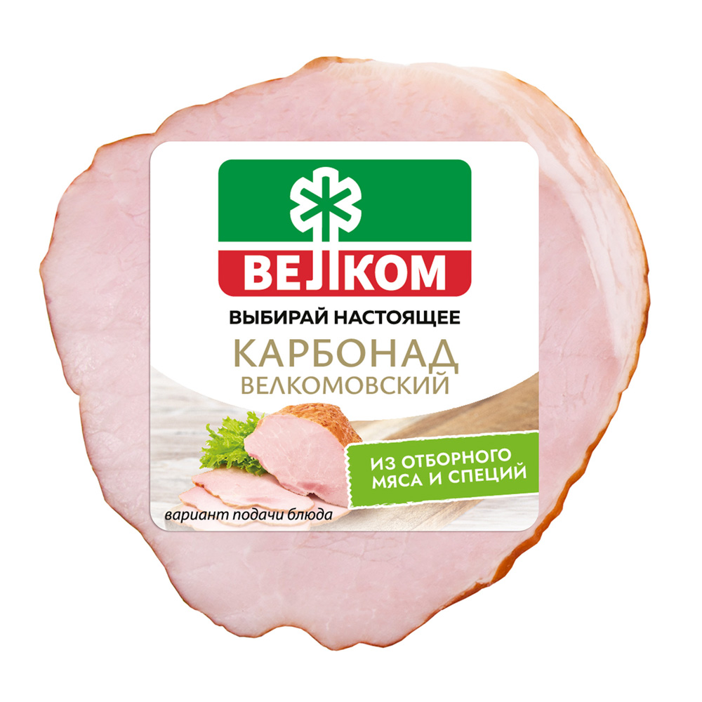 Купить карбонад варено-копченый велком 350г с доставкой на дом в ...