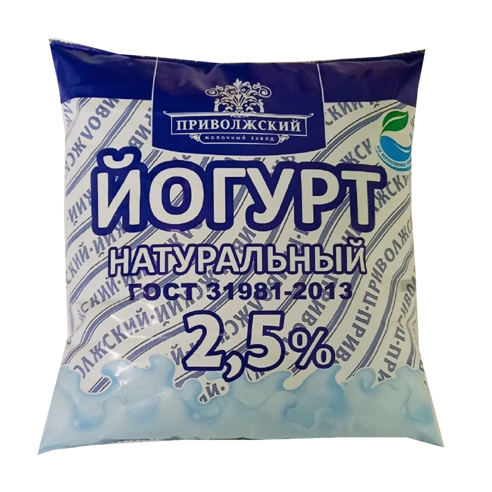 Купить йогурт натуральный приволжский мз 2,5% 450г с доставкой на дом в  магазине SPAR