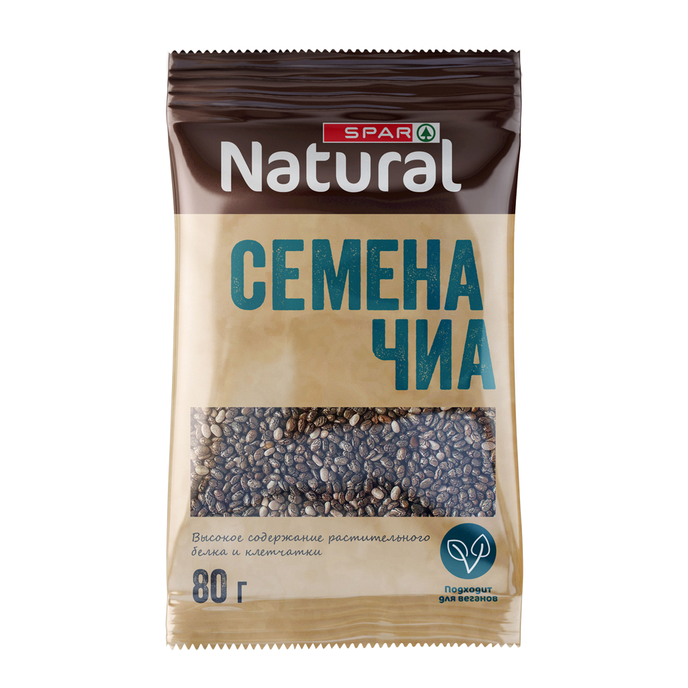 Купить семена чиа spar natural 80г с доставкой на дом в магазине SPAR