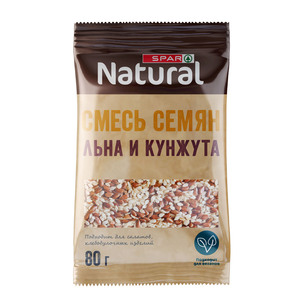 Купить смесь семян льна и кунжута spar natural 80г с доставкой на дом в  магазине SPAR