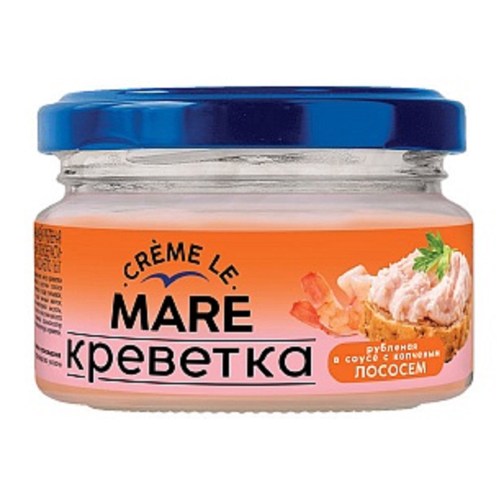 Изображение товара Креветка Creme Le Mare Рубленая в Соусе Копченый Лосось 165г
