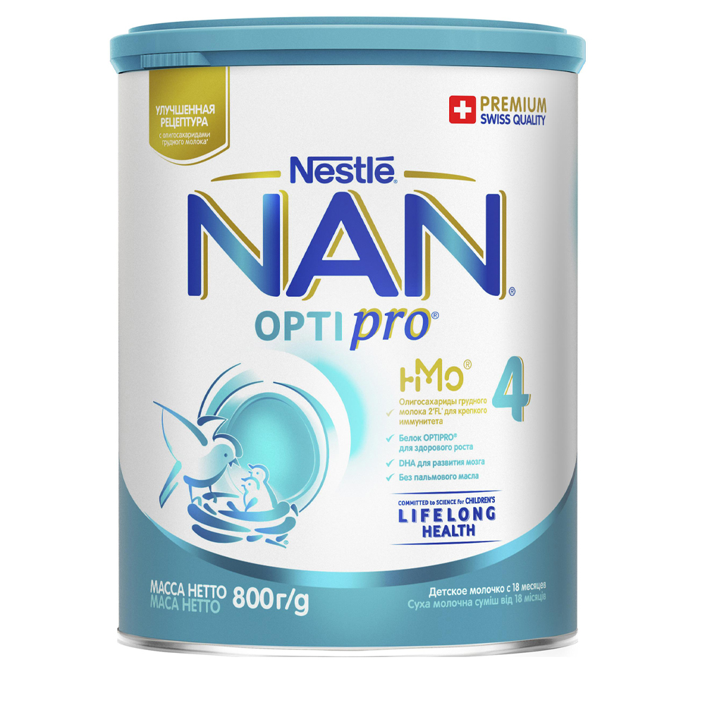 Купить смесь nan 4 optipro с 18 месяцев 800г с доставкой на дом в ...