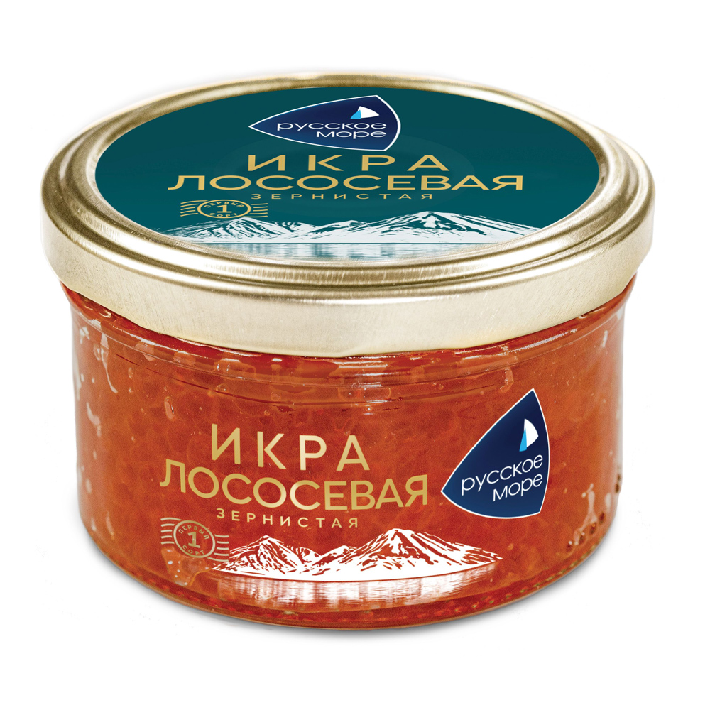 Купить икра лососевая зернистая горбуши русское море 160г стекло с ...
